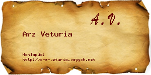 Arz Veturia névjegykártya